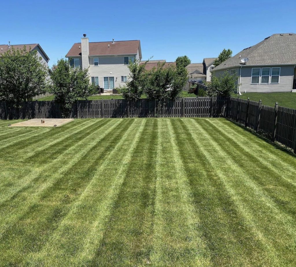 Fresh mowed lawn in The Woodlands Texas